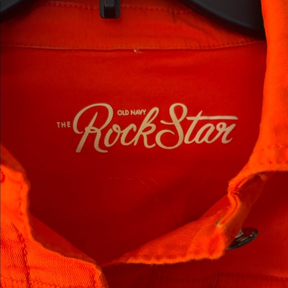 Old Navy Bright Orange Jean Jacket - Picture 2 of 5